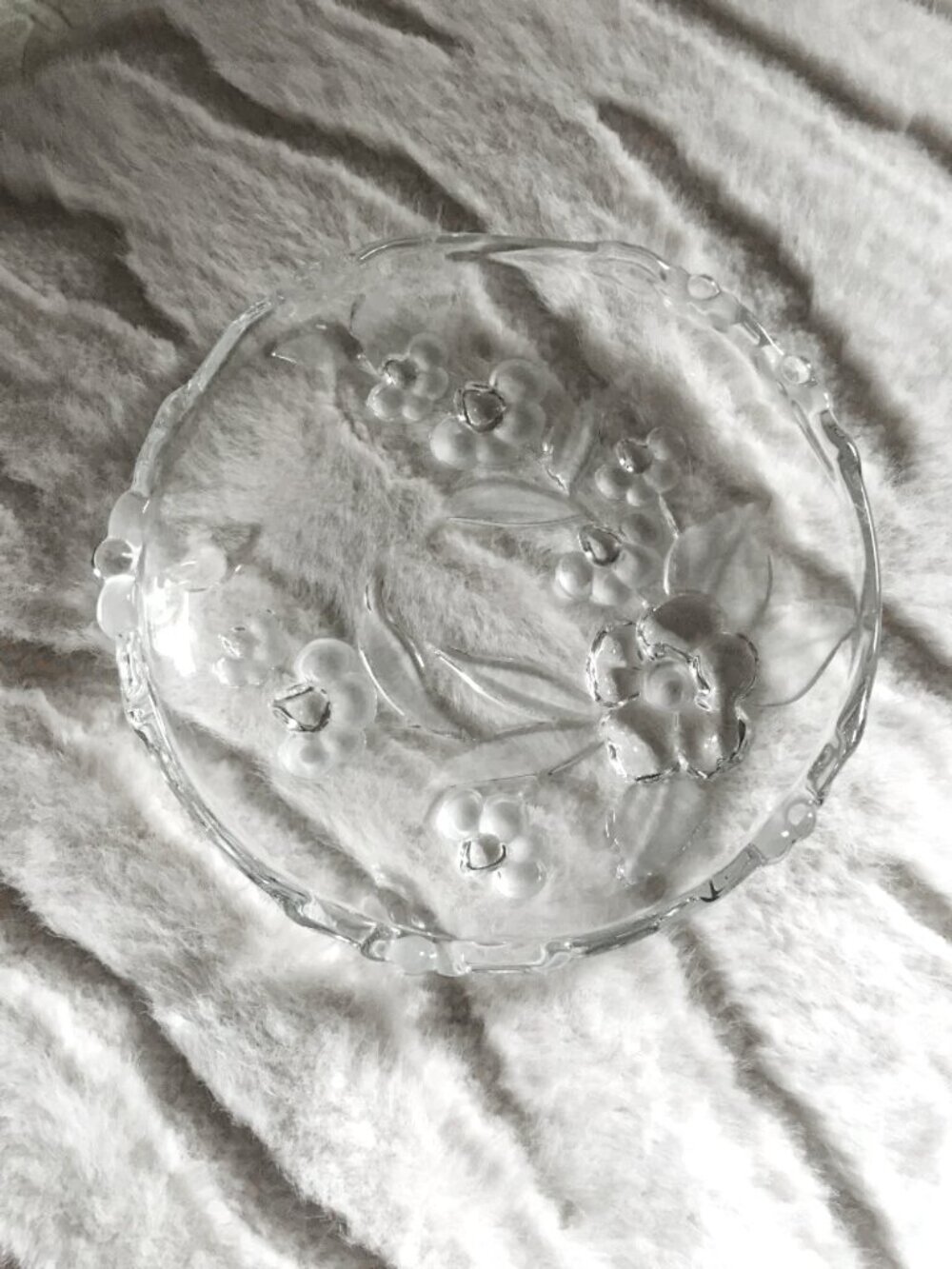 90s Mikasa Crystal 6" Coupe Salad Plate Carmen Rose on Satin Glass #2